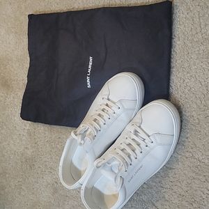 Saint Laurent andy white leather sneakers